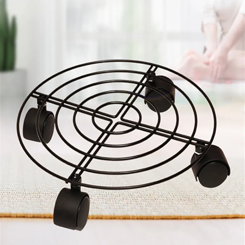 Multi-directional Removable Storage Rack Tray With Wheels Use For Load-bearing Flower Pots Wooden Barrel Kitchen Specialty Tools