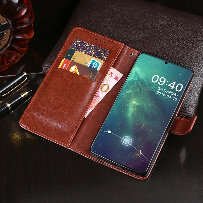 Чехол-бумажник для Nokia 6 2 кожаный чехол-книжка в деловом стиле чехол телефона
