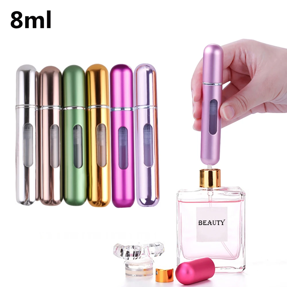

8ml Portable Perfume Spray Bottle Refillable Cosmetic Bottle Mini Atomizer Travel Bottles Empty Sub Bottle Container Makeup Tool