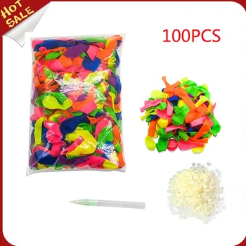 111pcs Multicolor Latex Filling Water Balloon Kids Summer Outdoor Beach Toy Easy Kit Latex Filling Water Bomb Ball Fight Games 1