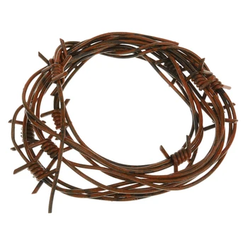 

Creepy Imitation Horror Barbed Wire Fake Rusty Brown Halloween Party Decor
