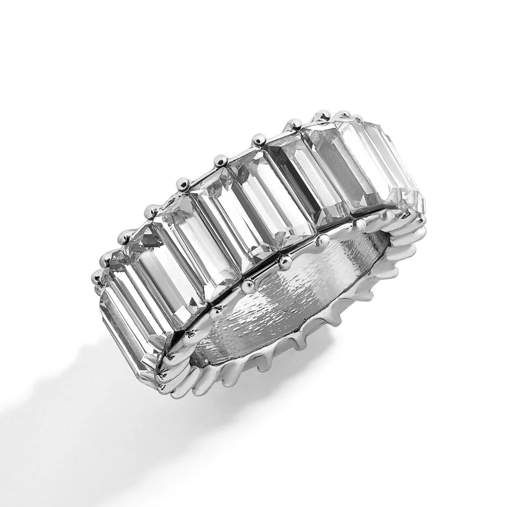 Высокое качество, Радужное кольцо, кубический цирконий, Cz, обручальное кольцо для женщин, Вечные цвета, серебряное кольцо, Женские Ювелирные аксессуары