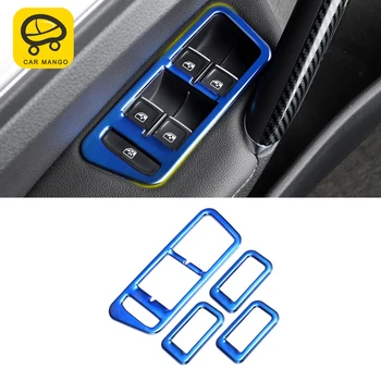 

CARMANGO for VW Volkswagen Golf 7 7.5 MK7 2013-2017 Car Window Control Panel Frame Trim Cover Sticker Chrome Interior Accessory