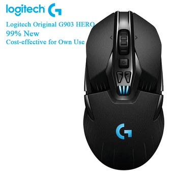 

Logitech 99 New G903 HERO LIGHTSPEED Wireless Gaming Mouse 16,000 DPI RGB for Laptop PC Gaming Mouse Gamer Support POWERPLAY