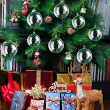5 шт. пластиковые прозрачные шары подвесные Рождественские украшения Рождественская елка рождественский шар подвеска орнамент Новогоднее украшение Navidad