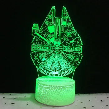 

3D Visual Interstellar Led Desk Light 7Colors USB Touch Led Night Light 16Color Remote Control Mini Led Lamp 3W