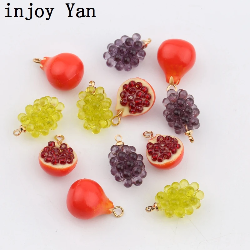 Серьги-подвески с фруктами и гранатом женские милые серьги-подвески имитацией