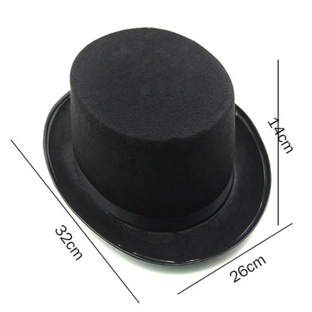 Black Satin Hat Magician Top Hat Equestrian Hat Top Hat Jazz Hat Stage Drama Musical And Other Festival Performance Foreman Hat