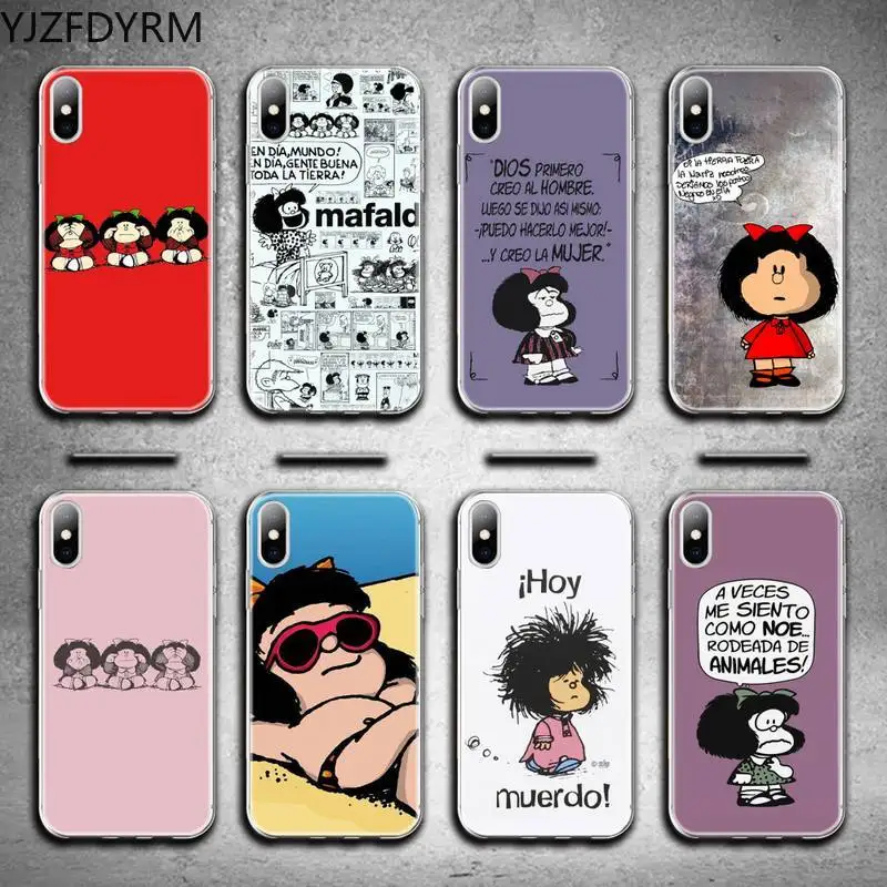 Mafalda горячая Распродажа чехол для iphone 12 pro max 11 XS MAX 8 7 6 6S Plus X 5S SE 2020 XR | Мобильные