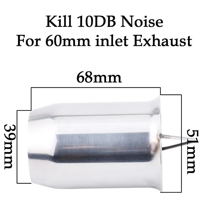 51/60 мм Впускной мотоцикл дБ глушитель глушители шум подавитель звука глушитель для Honda YAMAHA Kawasaki Suzuki BMW