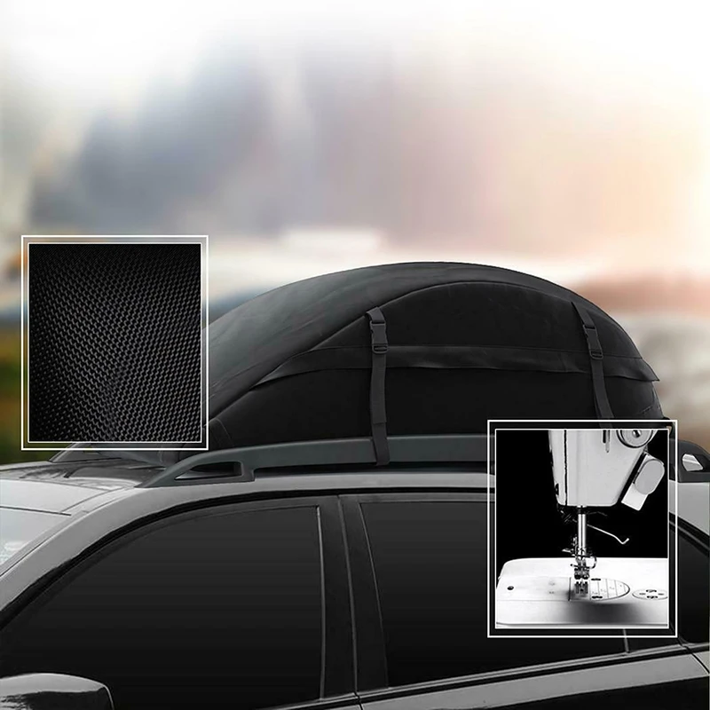 Koop 130X100X43cm 20 Cubic Auto Cargo Dak Tas Waterdichte Rooftop Bagagedrager Zwart Opslag Reizen Waterdichte suv van voor Auto S
