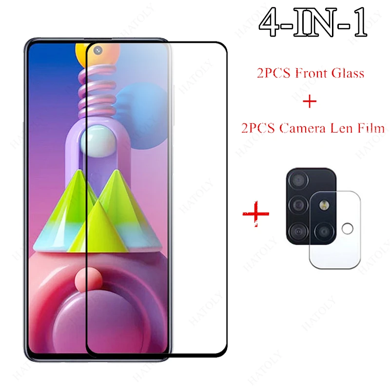 2 шт. Для Samsung Galaxy M51 стекло для M31s A21s A21 A31 A41 A51 A71 A01 M11 M21 закаленное экрана|Защитные