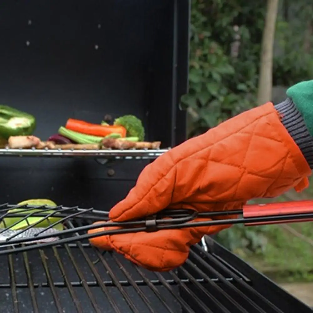 Professional Cotton Oven Mitt Heat Proof Resistant Protector Kitchen Cooking Pot Holder Glove Kitchen Bakeware Supplies cotton pot holders