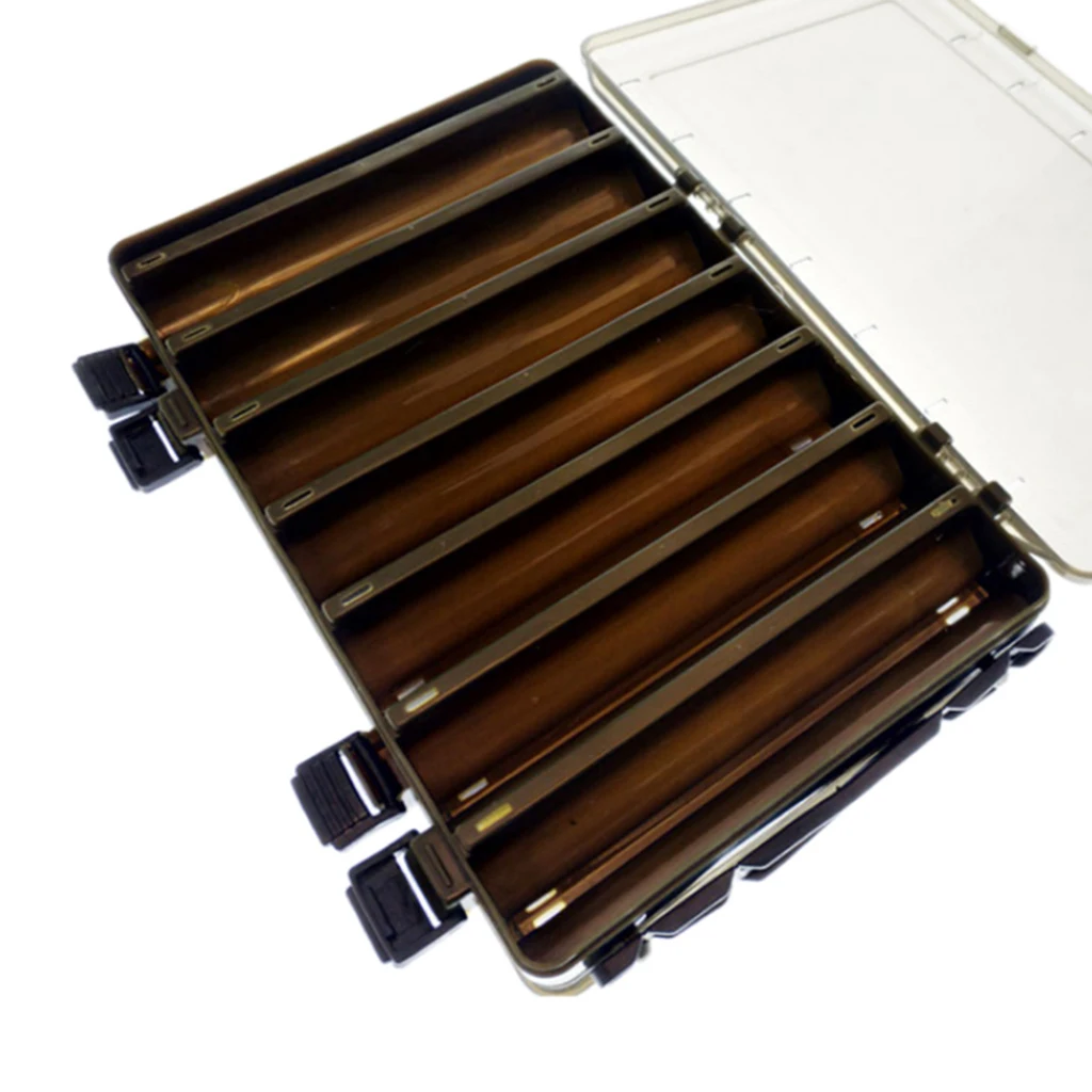 Double-Sided Fishing Lure Squid Baits Box Hook Rings Storage Box Clear Squid Jig Minnows Case Container Multipurpose Tackles Box