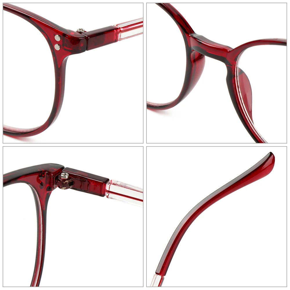 Hot Sale High-definition Reading Glasses Unisex Fashion Ultralight PC Frames Presbyopic Glasses Vision Care Eyewear +1.00~4.00 5