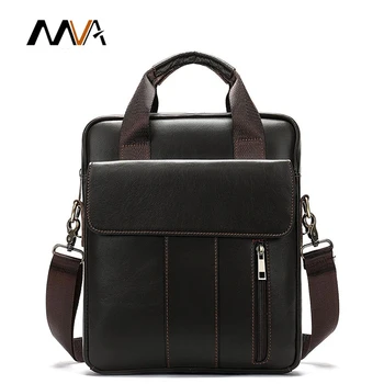 

MVA men's shoulder messenger bag leather business casual briefcase office bag retro handbag fashion leather computer bag