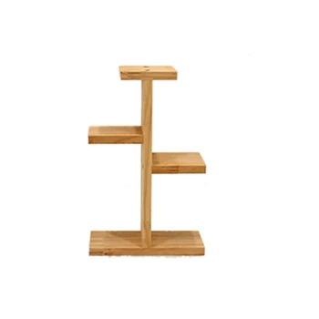 

Multi Tiers Balcony Office Succulent Display Bonsai Storage Small Home Shelf Solid Wood Desktop Rack Indoor Outdoor Plant Stand
