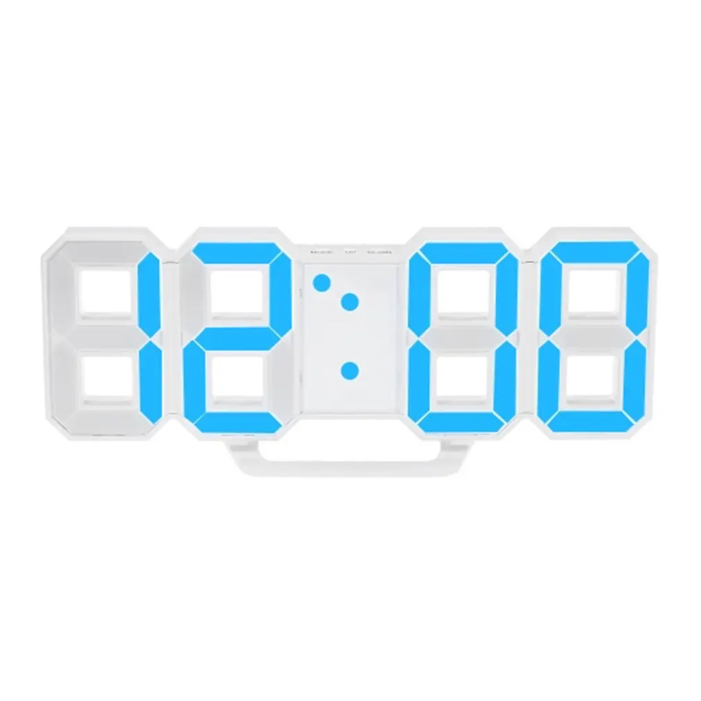 Синий Multi-function Digital LED Wall Clock Temperature Display Watch Timer Vintage Home Decor Timer Wall Clocks - Цвет: Синий