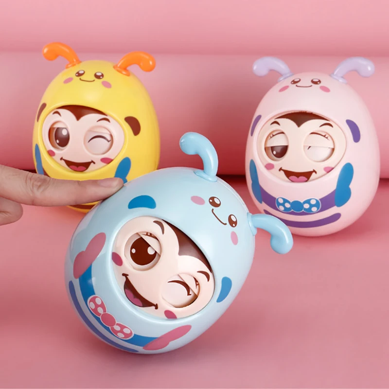 1 шт., игрушки для малышей, игрушка-неваляшка для малышей, мигающий кивком, может кусаться 3-6-9-12 месяцев, развивающие игрушки, Подарочные игрушки, погремушки