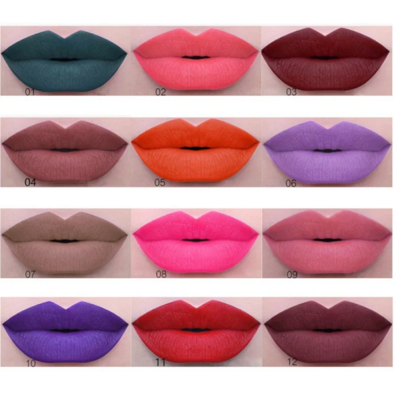 Long Lasting Sexy Lipstick Moisturizer Velvet Pigment Lip Glaze Makeup Matte Liquid Lip Gloss