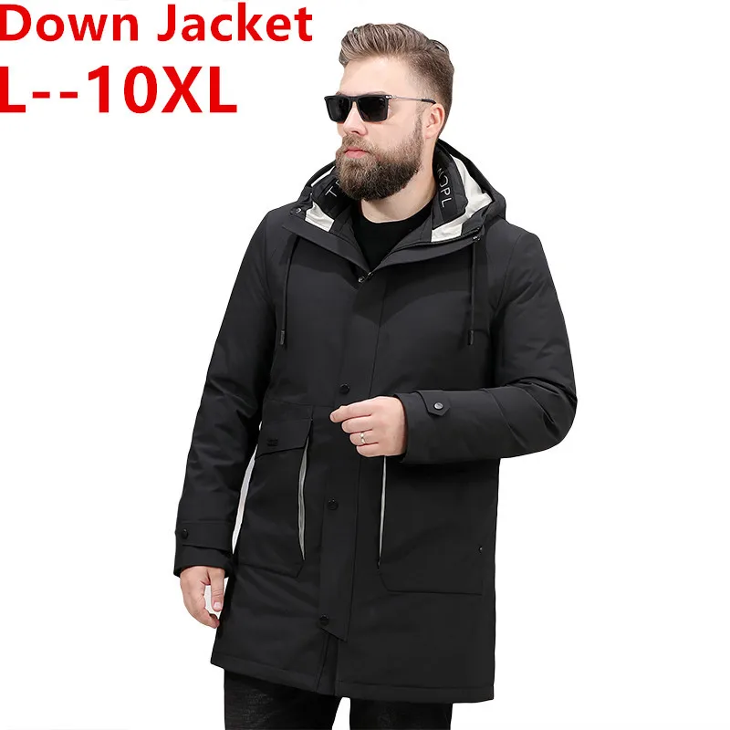Большой размер 10XL 8XL 9XL 6XL 2020 новый зимний мужской пуховик модные зимние куртки