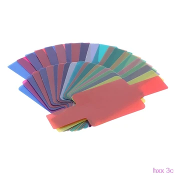 

New 20 Color Photographic Color Gel Filter Cards Set Flash Speedlite for Canon Nikon