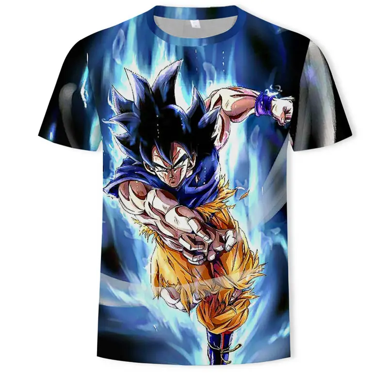 

2019 New Dragon Ball Z T Shirts Men Super Saiyan Ultra Instinct Kids Goku Vegeta Printed Cartoon T-Shirt Top Tees Plus Size