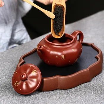 

Yixing mud Dahongpao teapot eight petal pot famous handmade kettle