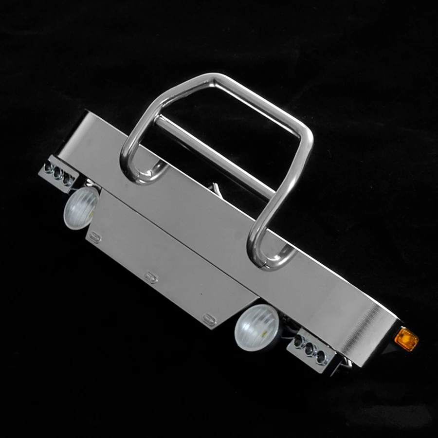 

Tamiya Truck Metal Front Bumper W/ Lights For 1 14 Scale RC Toy Model Tractor TAMIYA KING Upgrade Parts
