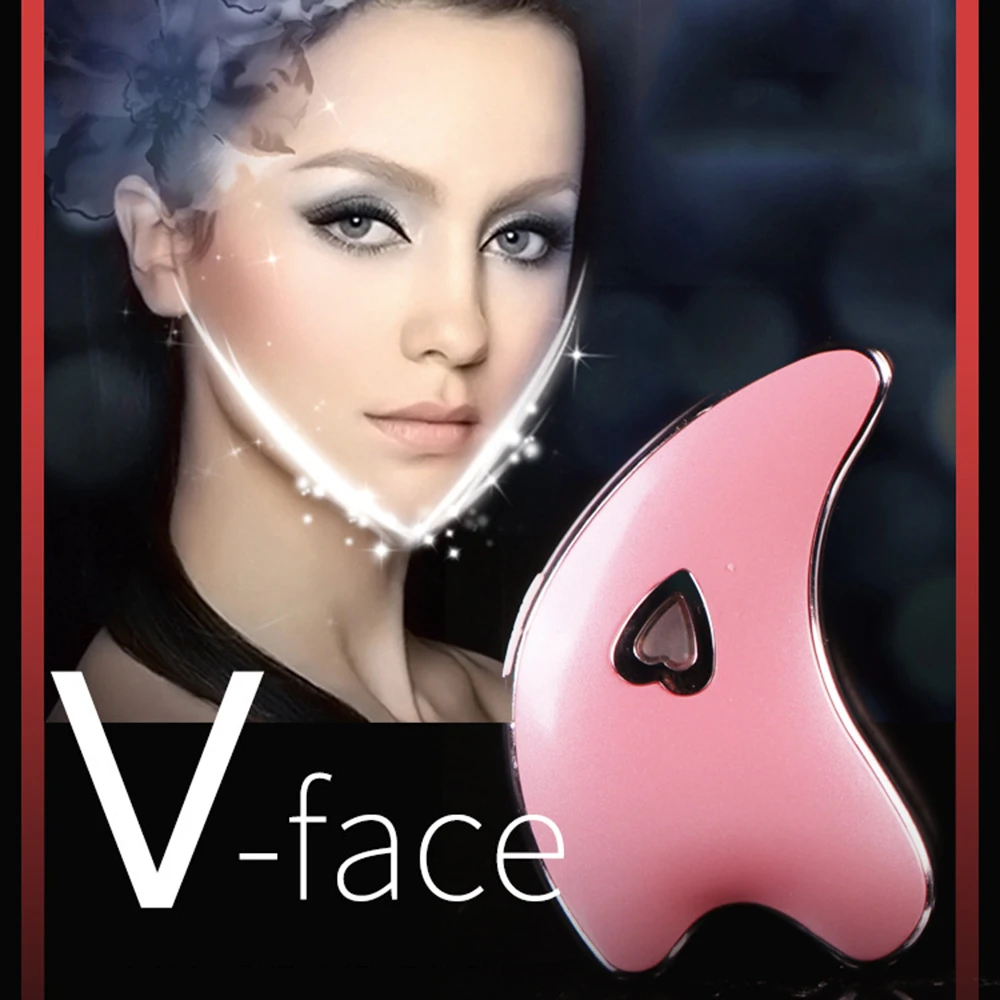 360 градусов микро лицо "V" формирующий массажер Электрический Дельфин Лица шеи лица кожи затягивания и подъема скребок тела Guasha