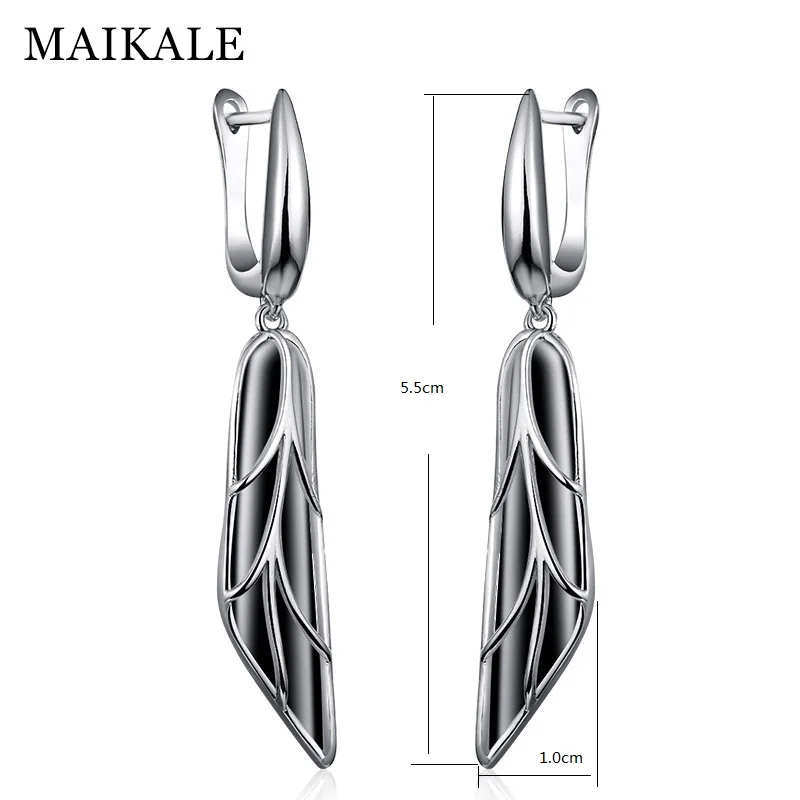 Женские классические серьги капельки MAIKALE длинные медные в форме крыла с