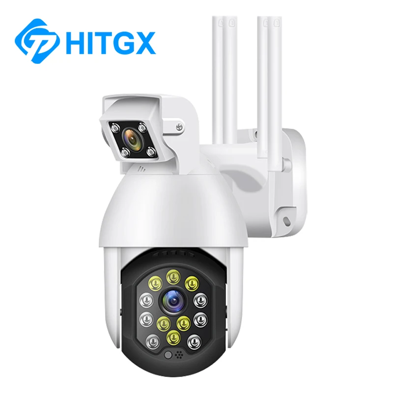 Двойной объектив WiFI 3MP камера водонепроницаемая купольная 1080P Камера внешняя
