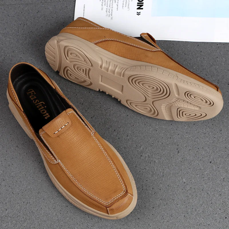 

mens peas shoes casual plus size leather luxury designer social driving brand adult fashion dress moccasins men loafers *T91