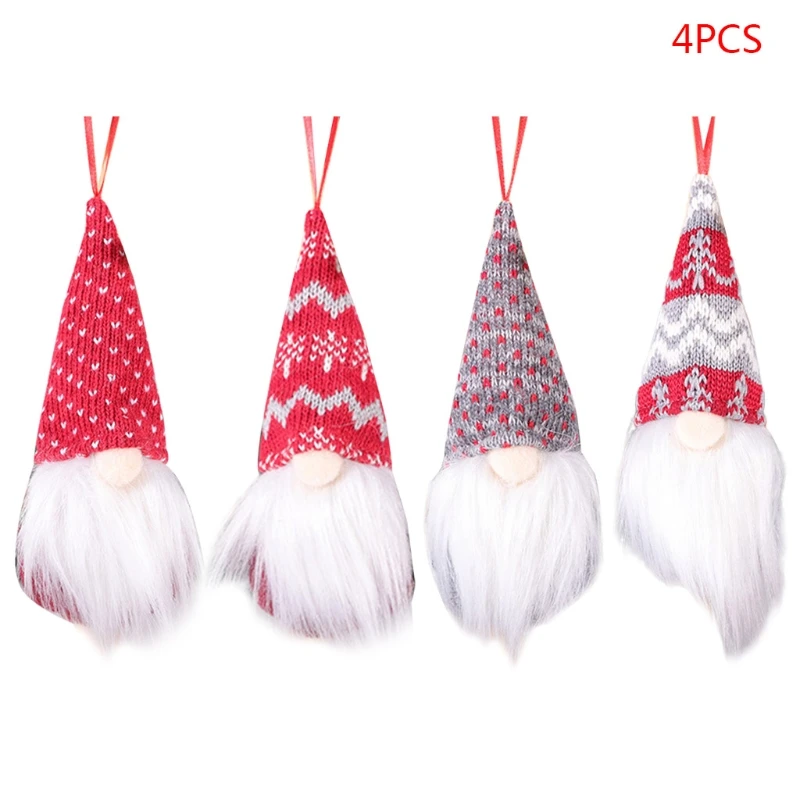 4pcs Christmas Faceless Doll Decorations Swedish Gnome Tomte Toy Hanging Tree Ornaments Thanks Giving Day Gifts | Дом и сад