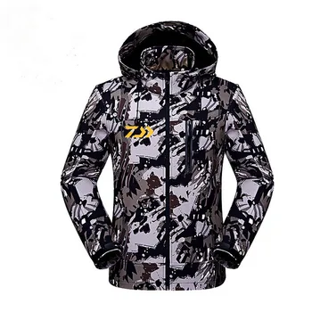 

Waterproof Daiwa Fishing Clothing Coat Autumn Winter Warm Fishing Clothes Long Sleeve Camouflage Fishing Jacket Windbreaker