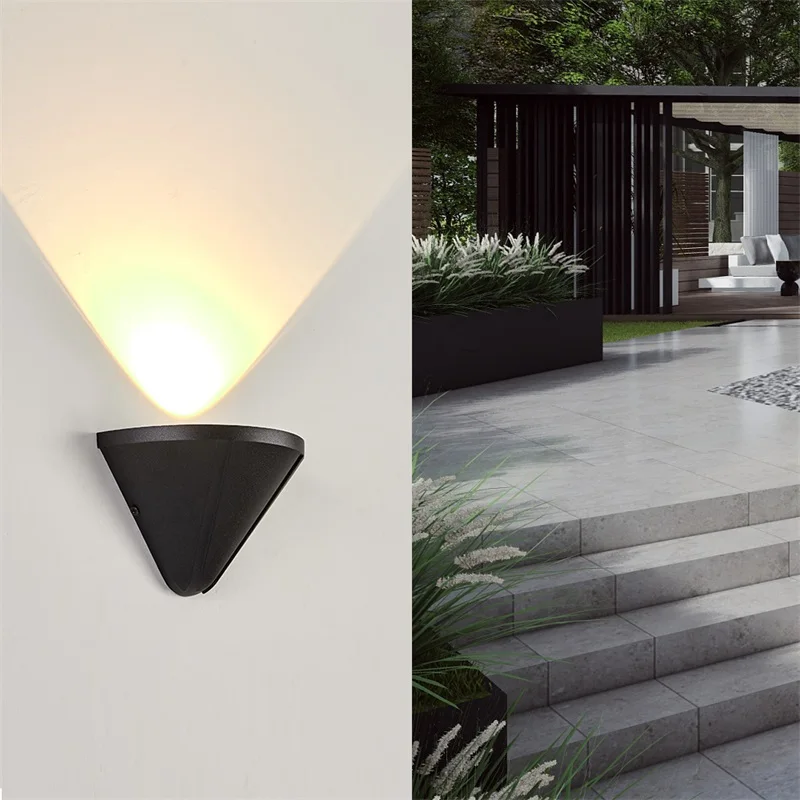 AOSONG патио настенное бра черное наружное освещение водонепроницаемое