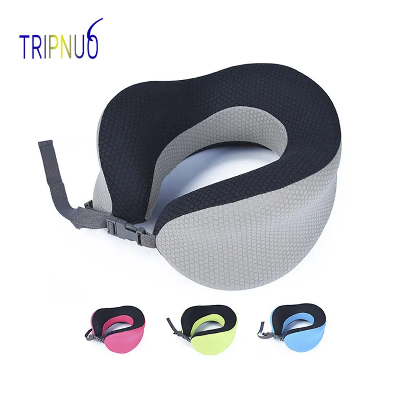 Neck-Pillows Travel-Accessories Memory-Foam Rebound Cervical Slow U-Shaped Solid-Neck
