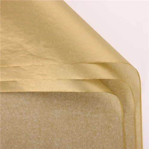 20pcs Tissue Paper 70*50CM Gold Paper Floral Wrapping Scrapbooking