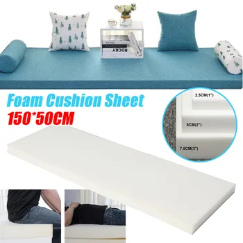 

3 Size High Density Seat Cushion Foam Rubber Replacement Polyurethane Upholstery Cushion Pad White Firm Foam Sheet Cushion Pads