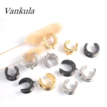 

Vankula 2PCS Ear Plugs Tunnels Weights Body Piercing Jewelry 316L Stainless Steel Ear Gauges Stretcher Expander 10-19mm