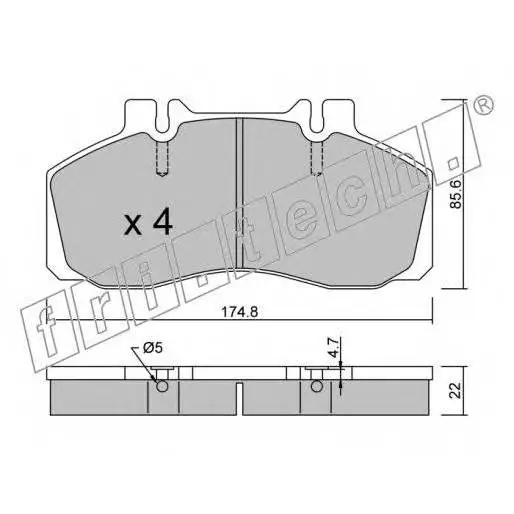 Колодки тормозные дисковые передние RENAULT S MIDLINER 91-00 fri