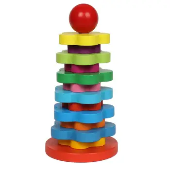 

Dropshipping Large Rainbow Blocks Semicircle Building Blocks Baby Gift Pegdolls Geometric Wooden Toys For Kids Education
