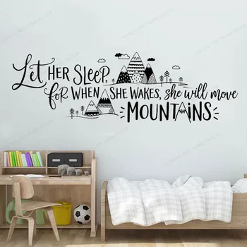 

Nordic Style Vinyl Wall Sticker For Kids Room Mural Mountain Quote Art Decal Nursery Baby Bedroom Home Decoration Poster HD189