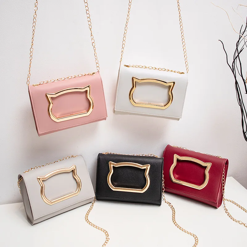 

Summer Chain Bag Women's 2019 New Style Korean-style-Style Crossbody Bag Cute Adorable Cat Phone Coin Purse Fashion
