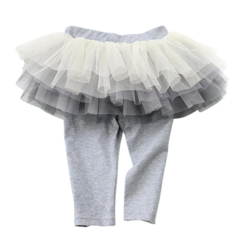 Новые осенние леггинсы для девочек, юбка-штаны, многослойная юбка-пачка из пряжи с градиентом, весенние леггинсы для малышей, детская юбка для девочек, штаны для детей 3 лет