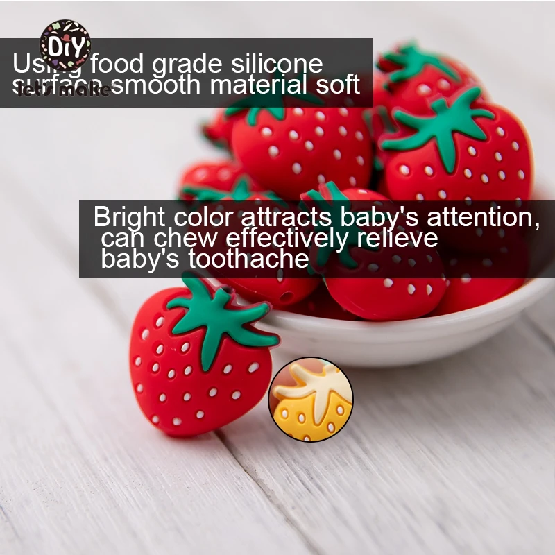 strawberry baby teether