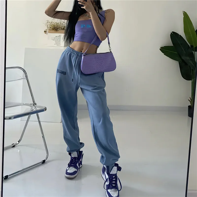 Спортивные штаны 2021 женские свободные облегающие шаровары новинка спортивные