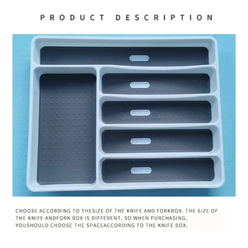 

Kitchen Drawer Tray Organizer Cutlery Tray Utensil Tableware Separation Storage Box Cutlery Spoon Fork Knife Shelf