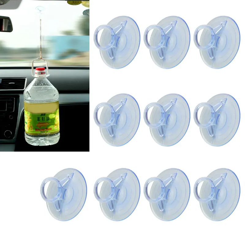 Ventosa transparente de goma para coche, ventosa de PVC de 45mm, 10 Uds.