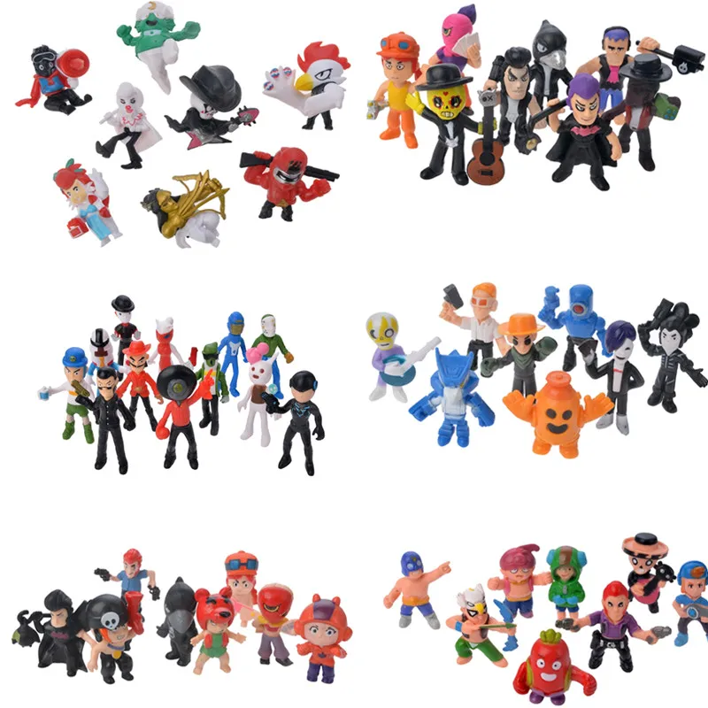 

Brawl Star Games Cartoon Hero Anime Figure Model Spike Shelly Leon Primo Mortis Dolls Boy Toys for Children's Birthday Gift